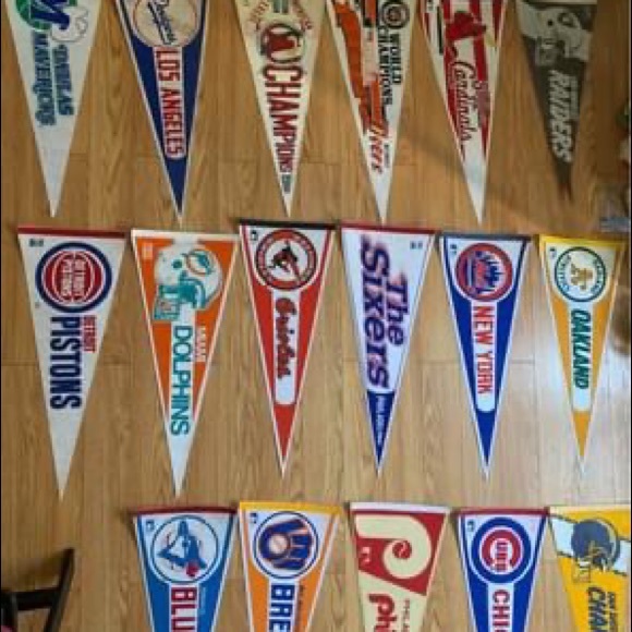 Wall Decor Vintage Sports Pennants Poshmark